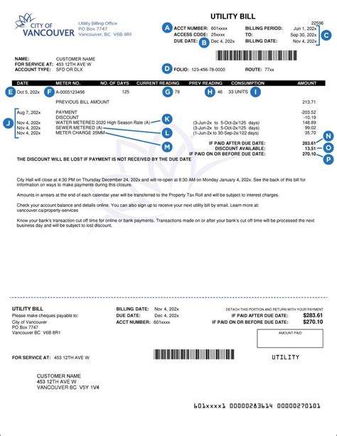 city vancouver water bill.